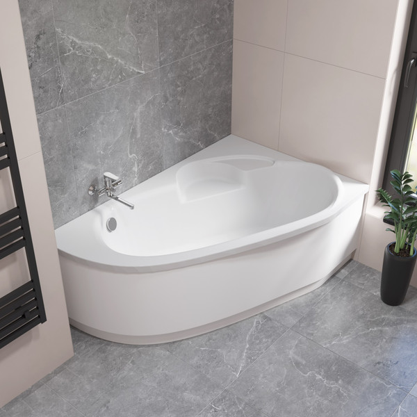 Изображение товара Ванна акриловая Lauter Valencia 150x100 / 2102150R (с ножками и сифоном 21Y32001 матовый черный)