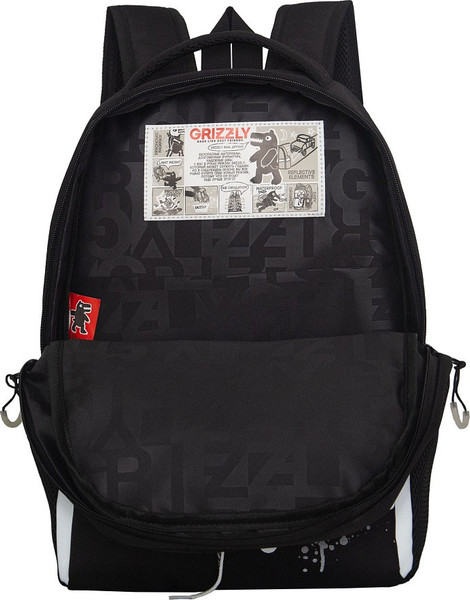 Изображение товара Школьный рюкзак Grizzly RB-651-5 (черный/белый)