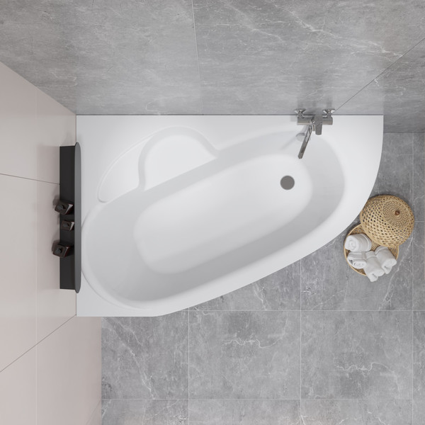 Изображение товара Ванна акриловая Lauter Valencia 150x100 / 2102150R (с ножками, лицевым экраном и сифоном 21Y31002 белый)