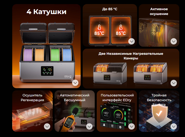 Изображение товара Сушка для пластика Creality Space Pi X4