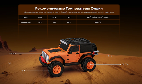 Изображение товара Сушка для пластика Creality Space Pi X4