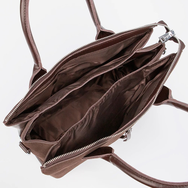 Изображение товара Сумка Poshete 931-1561-220Z-DCF (темный кофейный)