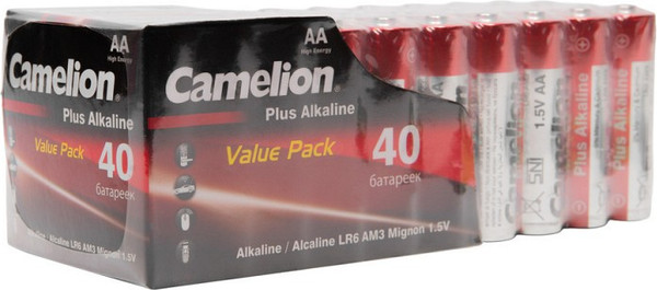Изображение товара Комплект батареек Camelion Plus Alkaline LR6 SP-40 / LR6-SP40HFB