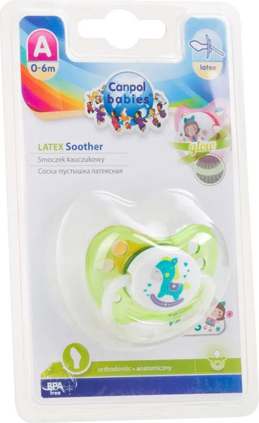 Изображение товара Пустышка Canpol Латексная анатомическая 0-6мес / 23/259 (в ассортименте)