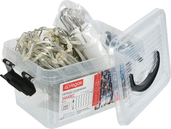 Изображение товара Световой занавес VEGAS 55247 (1x2м, белый)