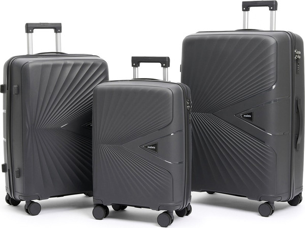 Изображение товара Набор чемоданов Maleta PP-53 (3шт, темно-серый)