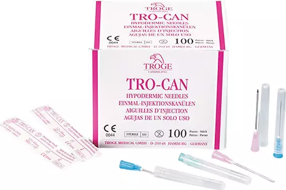 Изображение товара Набор игл для подкожных инъекций Berofine Tro-Can 23G однократного применения (100шт)