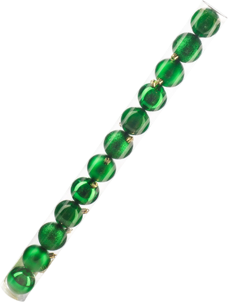 Изображение товара Набор шаров новогодних Ausini VT25-04001-5 (зеленый, 12шт)