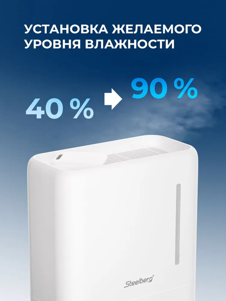 Изображение товара Ультразвуковой увлажнитель воздуха Steelberg STL-UR300/4.3E-WT