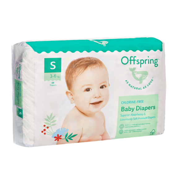 Изображение товара Подгузники детские Offspring S 3-6кг Первый Новый Год / OF01S48XMAS (48шт)