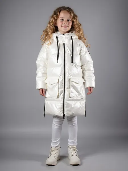 Изображение товара Пальто детское Amarobaby Fancy / AB-OD25-FANCY29/33-134 (р.134, молочный)