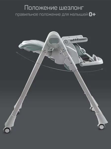 Изображение товара Стульчик для кормления Amarobaby Yummy / AB25-23YUM/13 (зеленый)