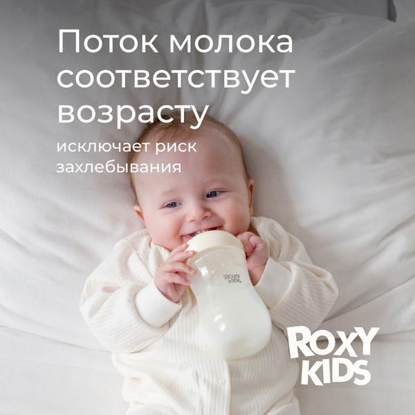 Изображение товара Набор сосок ROXY-KIDS Natural / RBTL-005-M (2шт)