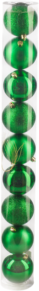 Изображение товара Набор шаров новогодних Ausini VT25-04004-5 (зеленый, 9шт)