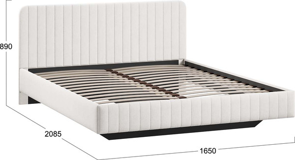 Изображение товара Двуспальная кровать ТриЯ Шелли 160x200 Тип 1 (велюр светлый)