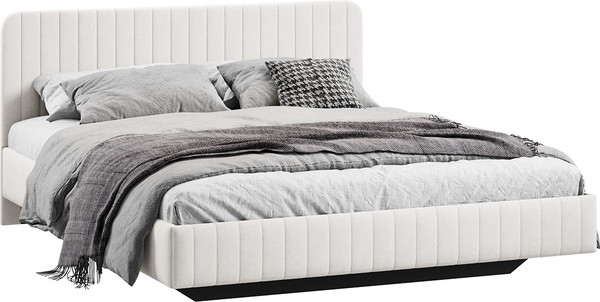Изображение товара Двуспальная кровать ТриЯ Шелли 160x200 Тип 1 (велюр светлый)