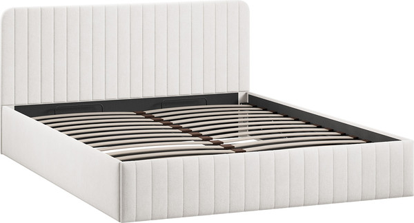 Изображение товара Двуспальная кровать ТриЯ Шелли с ПМ 160x200 Тип 1 (велюр светлый)