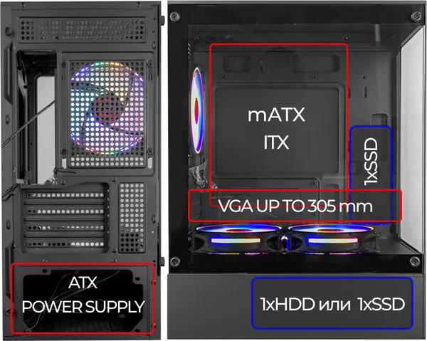 Изображение товара Корпус для компьютера Ginzzu CL475