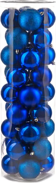 Изображение товара Набор шаров новогодних Ausini VT25-04006-4 (синий, 36шт)