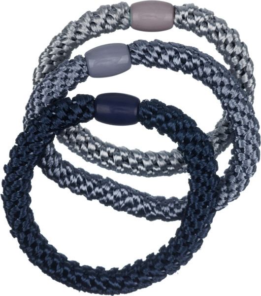 Изображение товара Набор резинок для волос Dewal RE045 (3шт, серый/серебряный/темно-синий)