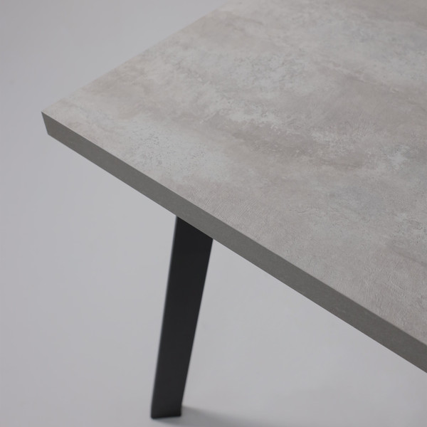 Изображение товара Обеденный стол Listvig Hagen 140 раздвижной 140-180x85 (цемент/черный)