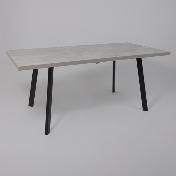 Изображение товара Обеденный стол Listvig Hagen 140 раздвижной 140-180x85 (цемент/черный)