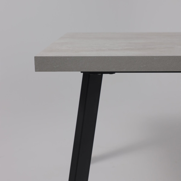 Изображение товара Обеденный стол Listvig Hagen 140 раздвижной 140-180x85 (цемент/черный)