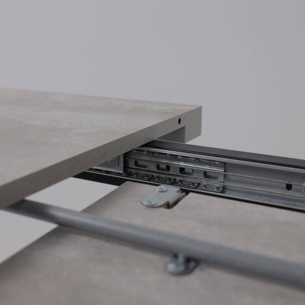 Изображение товара Обеденный стол Listvig Hagen 140 раздвижной 140-180x85 (цемент/черный)