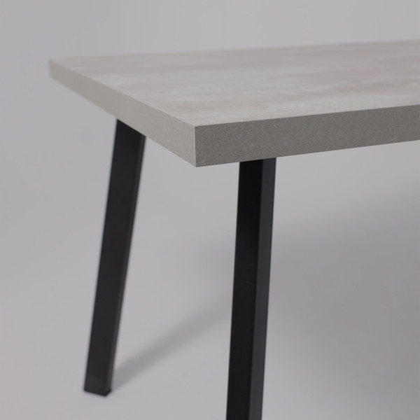 Изображение товара Обеденный стол Listvig Hagen 140 раздвижной 140-180x85 (цемент/черный)