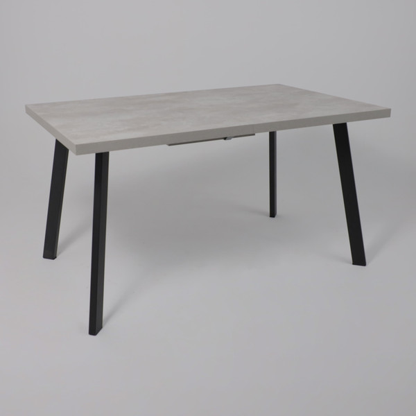 Изображение товара Обеденный стол Listvig Hagen 140 раздвижной 140-180x85 (цемент/черный)