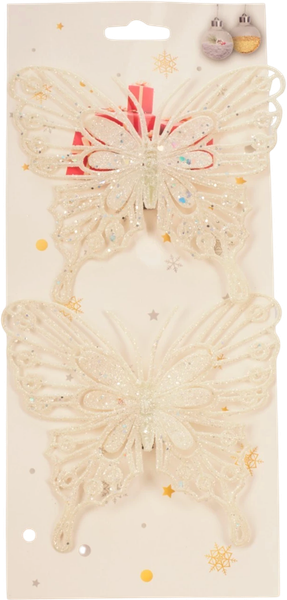 Изображение товара Набор елочных игрушек Ausini Бабочки / V5212 (2шт)