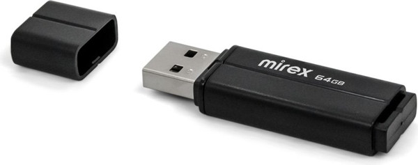 Изображение товара USB flash накопитель Mirex Line Black 64GB (13600-FMULBK64)