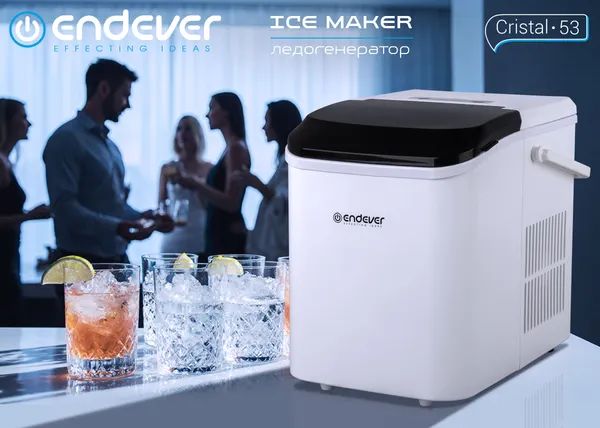 Изображение товара Ледогенератор Endever Cristal-53 (белый/черный)
