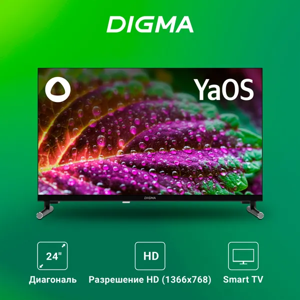 Изображение товара Телевизор Digma 24" DM-LED24SBB32 (черный)
