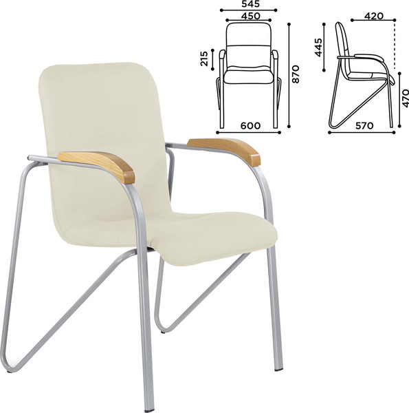 Изображение товара Стул офисный Brabix CF-106 / 532764 (серый/бежевый)