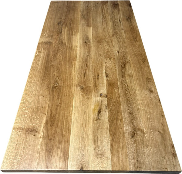 Изображение товара Обеденный стол Iva-Wood 180x70 Натуральный дуб (край прямой, подстолье металл Х-обр.)