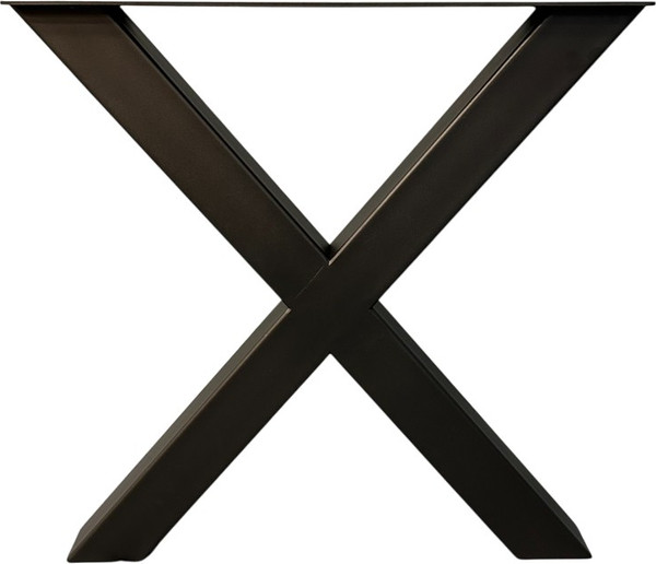 Изображение товара Обеденный стол Iva-Wood 140x80 Натуральный дуб (край натуральный, подстолье металл Х-обр.)