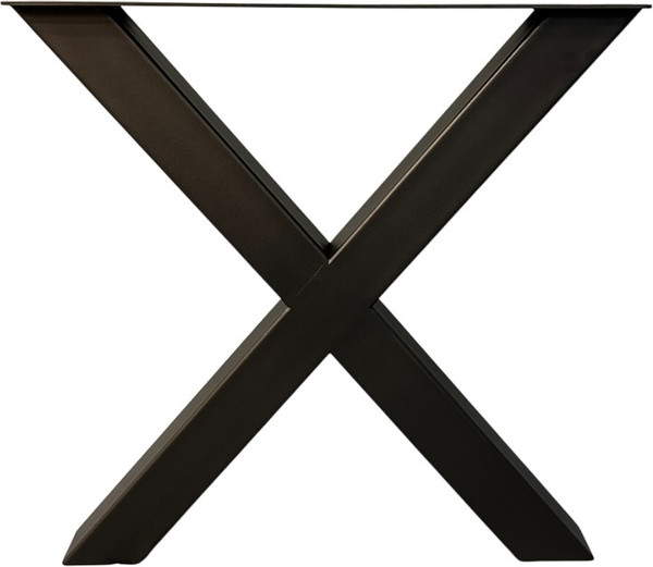 Изображение товара Обеденный стол Iva-Wood 140x80 Натуральный дуб (край натуральный, подстолье металл Х-обр.)