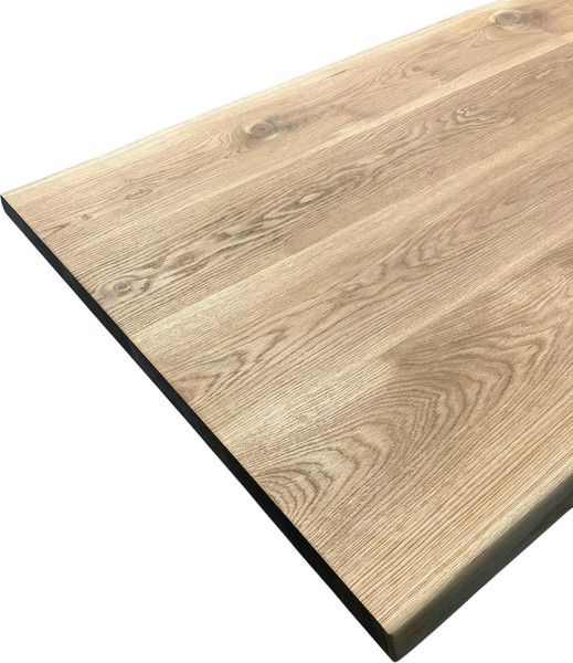 Изображение товара Обеденный стол Iva-Wood 160x80 Натуральный дуб (край натуральный, подстолье металл П-обр.)