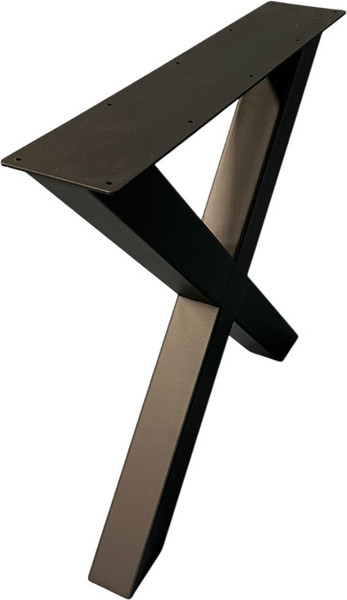 Изображение товара Обеденный стол Iva-Wood 140x80 Натуральный дуб (край прямой, подстолье металл Х-обр.)