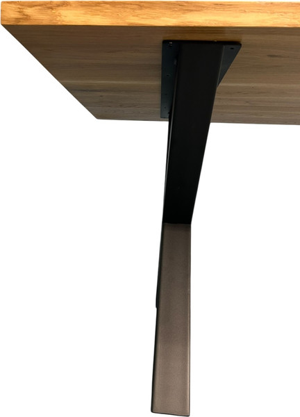 Изображение товара Обеденный стол Iva-Wood 140x80 Натуральный дуб (край прямой, подстолье металл Х-обр.)