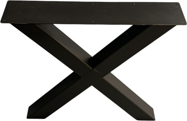 Изображение товара Обеденный стол Iva-Wood 140x80 Натуральный дуб (край прямой, подстолье металл Х-обр.)