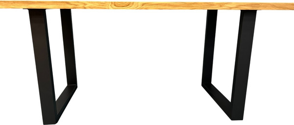 Изображение товара Обеденный стол Iva-Wood 160x80 Натуральный дуб (край прямой, подстолье металл П-обр.)