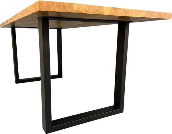 Изображение товара Обеденный стол Iva-Wood 180x80 Натуральный дуб (край прямой, подстолье металл П-обр.)