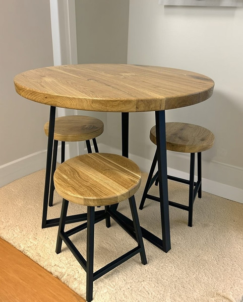 Изображение товара Обеденный стол Iva-Wood 80x80x4 Натуральный дуб