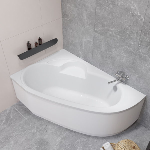 Изображение товара Ванна акриловая Lauter Valencia 160x105 / 2102160L (с ножками и сифоном 21Y11030 хром)