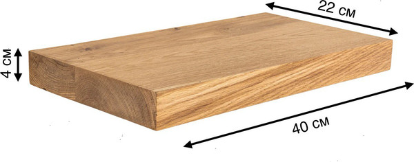 Изображение товара Полка Iva-Wood Solid Nature 40x22x4 / SW-013-SL (натуральный, с прямыми краями)