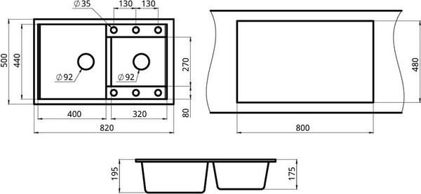 Изображение товара Мойка кухонная Kuppersberg Modena 80 NL 1.5B (белый)
