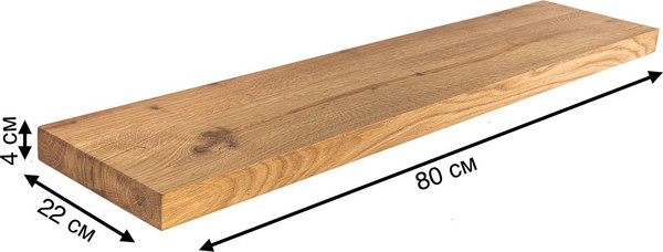 Изображение товара Полка Iva-Wood Solid Nature 80x22x4 / SW-013-SL (натуральный, с прямыми краями)