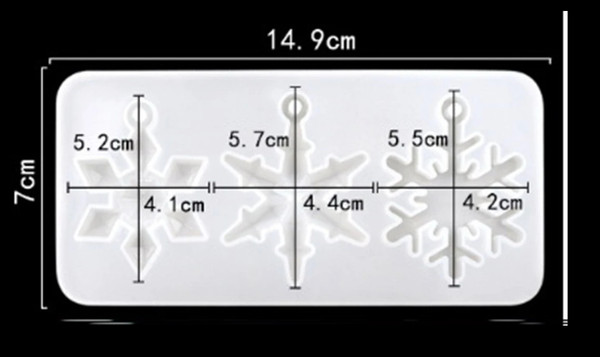 Изображение товара Форма для льда S.G. Home 3 снежинки / SG-FLI-SNOW8